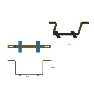 Dystans 20cm do stelażu zapasu kabla