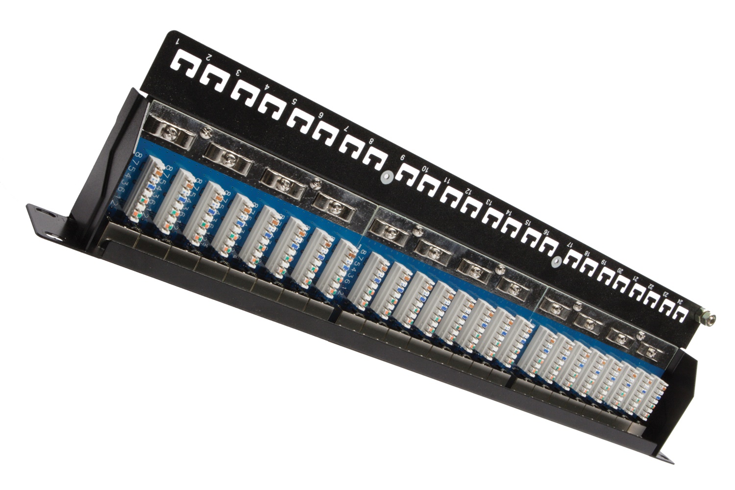 EPP-8KS5-24SH 24-Port CAT5E Shielded Patch Panel 1U EPP-8KS5-24SH 24-Port CAT5E Shielded Patch Panel 1U