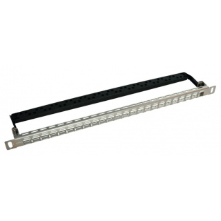 Nieobsadzony Patch panel Solarix 24xRJ45 0,5U STP 