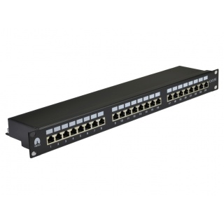 Patch panel ekranowany 24-port Kat.5e FTP 1U 19