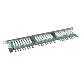 Patch panel Solarix 24 x RJ45 CAT5E STP 0,5U