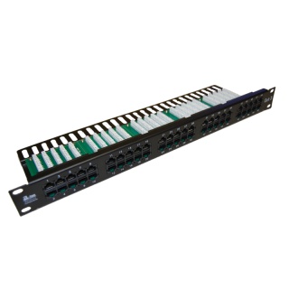 Patch panel tel. ISDN 50 x UTP kat.3 szary