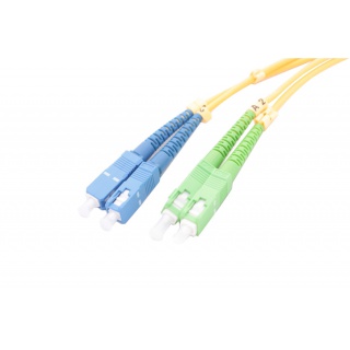 Patchcord SC/APC-SC/UPC, SM, duplex, 0.5m