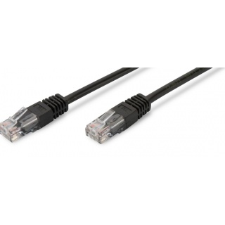 Patchcord UTP Kat.5e 1m czarny